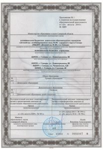 Приложение к лицензии